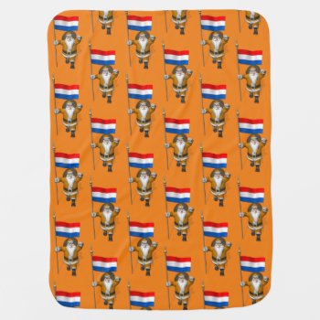 Sinterklaas With Flag Of The Netherlands Swaddle Blanket by santa_world_flags at Zazzle