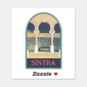 Sintra Moorish style illustration Portugal Sticker