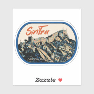 Sintra Moors castle illustration Portugal Sticker