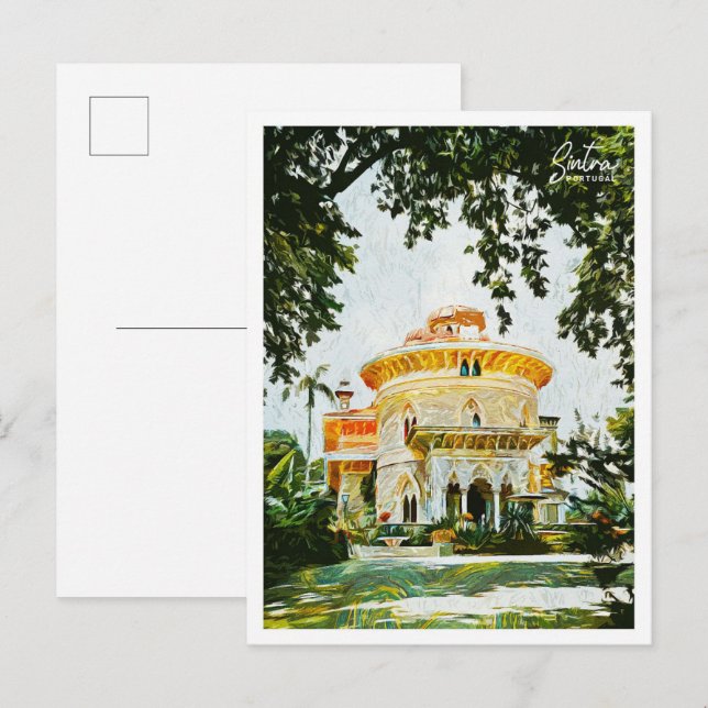 Sintra Portugal Beautiful Oil Paint Landscape Postcard (Front/Back)