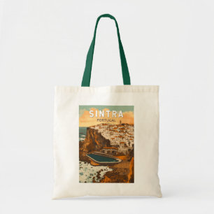 Sintra Portugal Illustration Travel Art Vintage Tote Bag