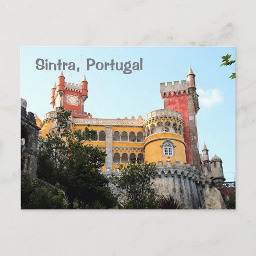 Sintra Portugal Pena Palace near Lisbon Postcard