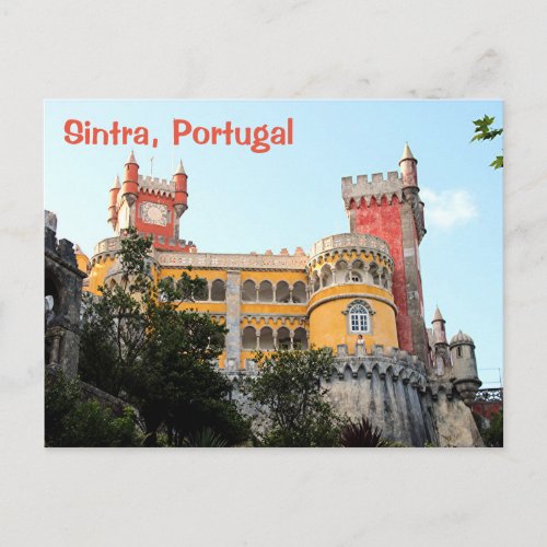 Sintra Portugal Pena Palace near Lisbon Postcard