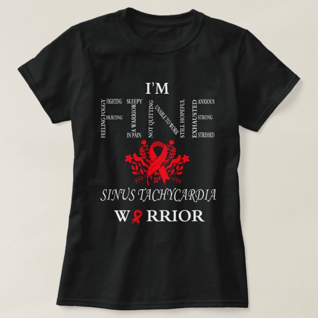 sinus tachycardia T-shirt warrior (Design Front)