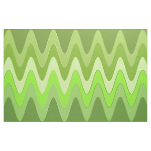 Sinus Waves green + your ideas Fabric