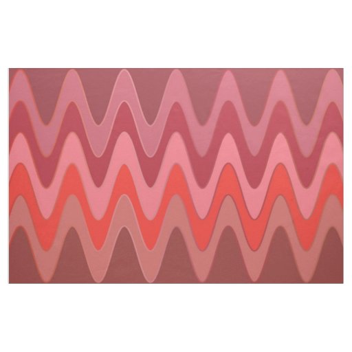 Sinus Waves red + your ideas Fabric