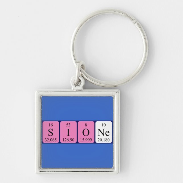 Sione periodic table name keyring (Front)