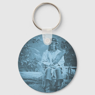 Sioux Chief Medicine Bear Vintage Stereoview Keychain