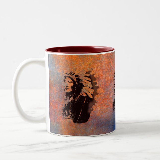 Sioux Chieftain Native American Gift Mug (Left)