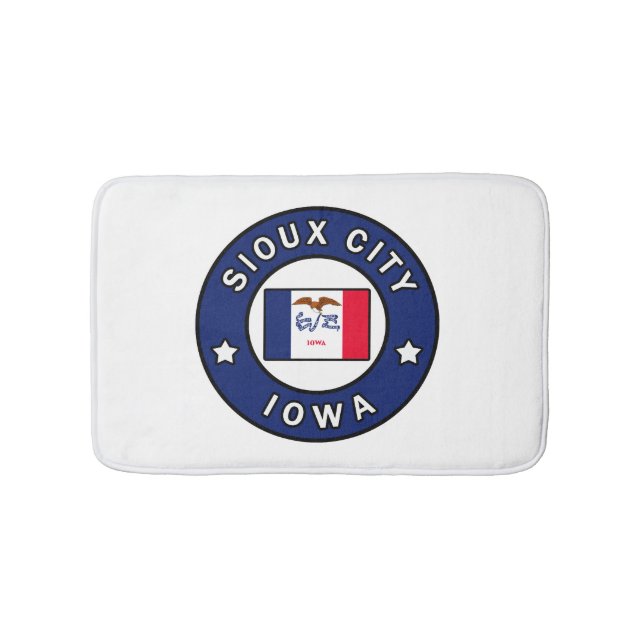 Sioux City Iowa Bath Mat (Front)