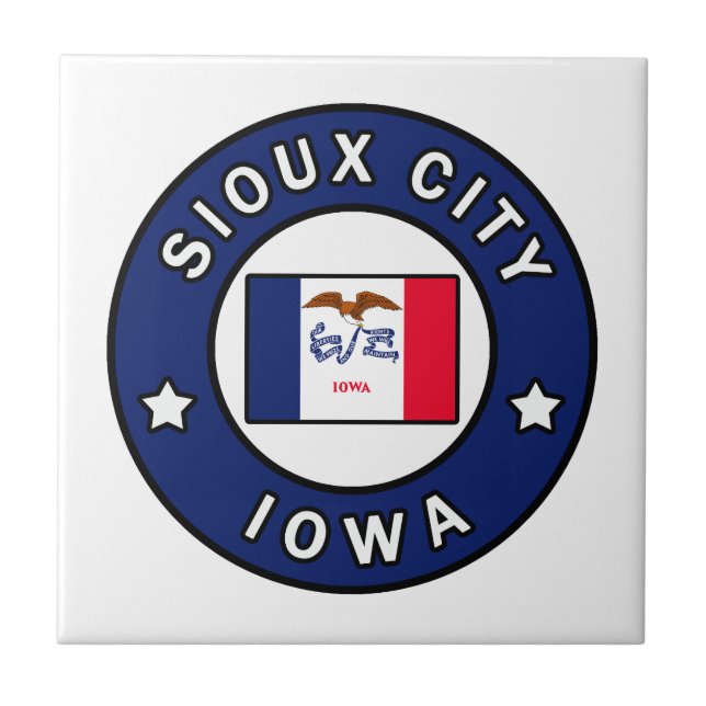 Sioux City Iowa Ceramic Tile (Front)