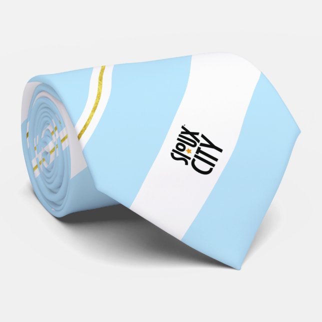 Sioux City (Iowa) city flag Neck Tie (Rolled)