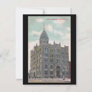 Sioux City Iowa, Public Library Vintage Inspired Postcard