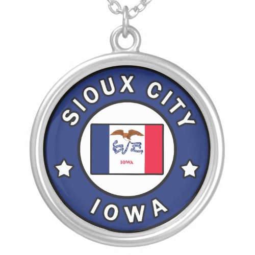 Sioux City Iowa Silver Plated Necklace