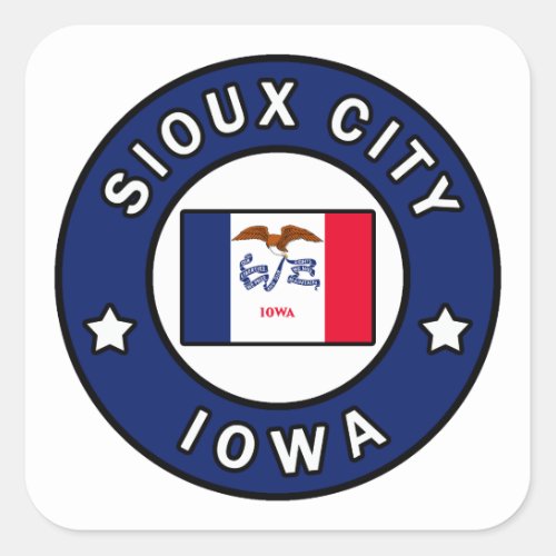 Sioux City Iowa Square Sticker