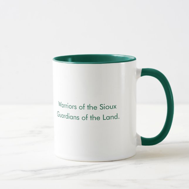 Sioux  Custom Green Typography Coffee Mug (Right)