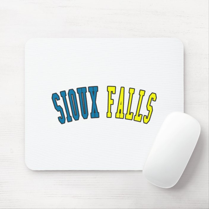 Sioux Falls in South Dakota State Flag Colors Mousepad