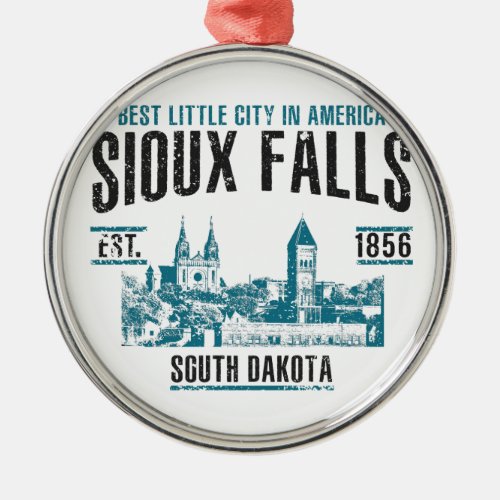 Sioux Falls Metal Ornament