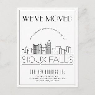 Sioux Falls Modern Deco Change of Address Announcement Postcard
