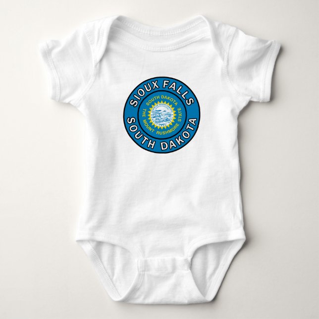 Sioux Falls South Dakota Baby Bodysuit (Front)