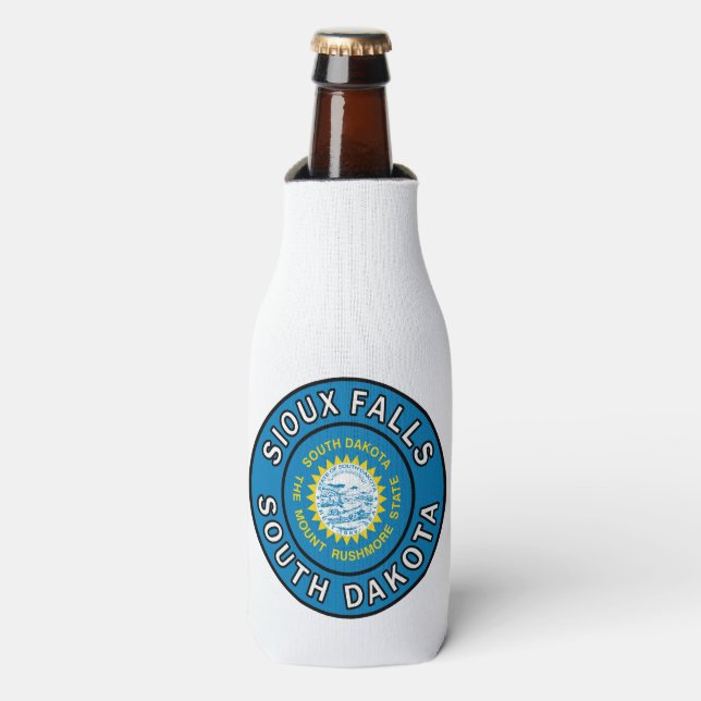 Sioux Falls South Dakota Bottle Cooler (Bottle Front)