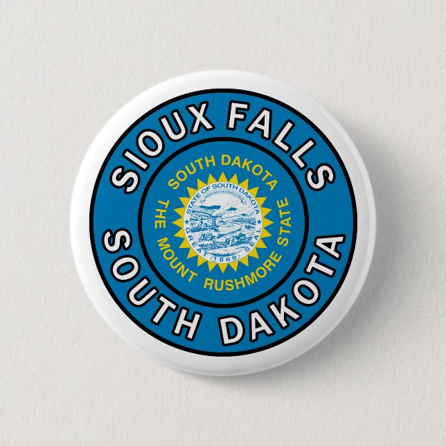 Sioux Falls South Dakota Button (Front)