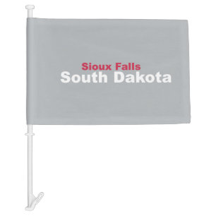Sioux Falls, South Dakota Car Flag