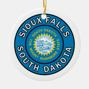Sioux Falls South Dakota Ceramic Ornament