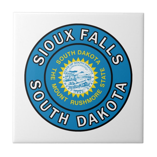 Sioux Falls South Dakota Ceramic Tile (Front)