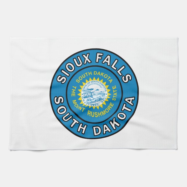 Sioux Falls South Dakota Kitchen Towel (Horizontal)
