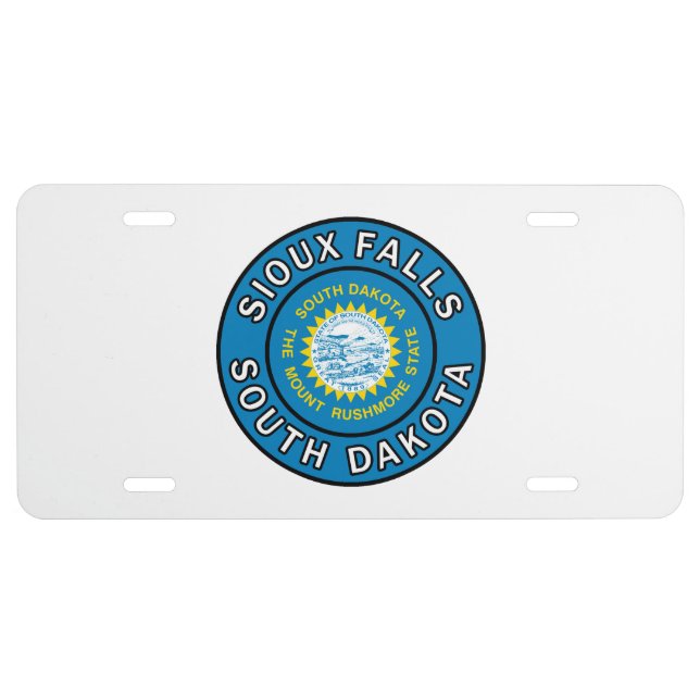 Sioux Falls South Dakota License Plate (Front)