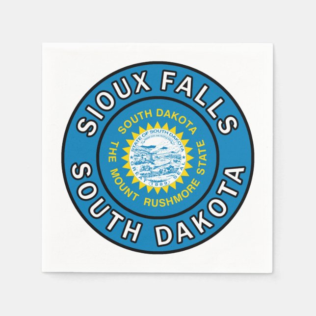 Sioux Falls South Dakota Napkins (Front)