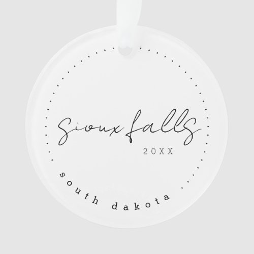 Sioux Falls South Dakota SD Travel United States Ornament