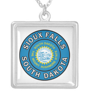 Sioux Falls South Dakota Silver Plated Necklace