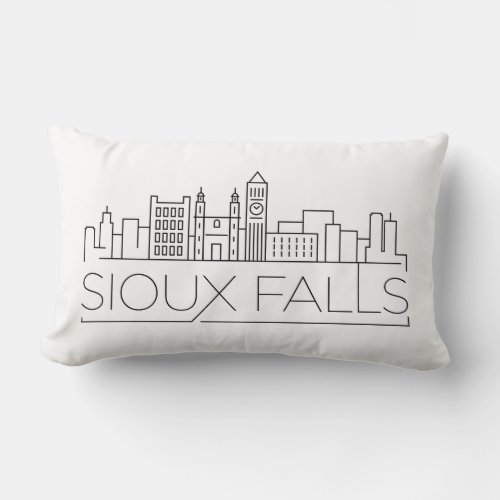 Sioux Falls South Dakota Skyline Lumbar Pillow