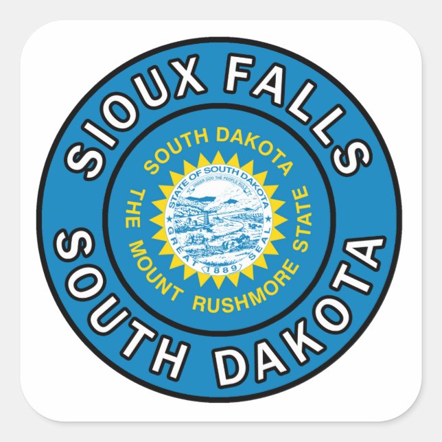 Sioux Falls South Dakota Square Sticker (Front)