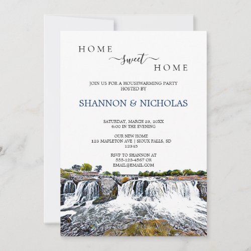 Sioux Falls Waterfall Housewarming Invitation