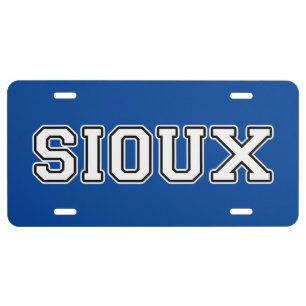 Sioux License Plate