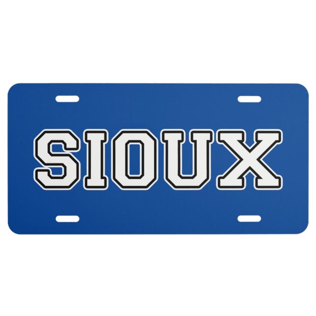 Sioux License Plate (Front)