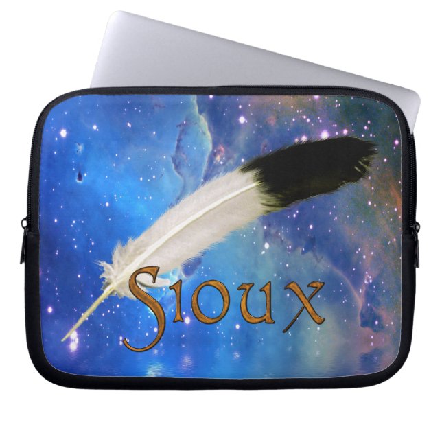 SIOUX Nation & Feather Space Laptop Sleeve (Front)
