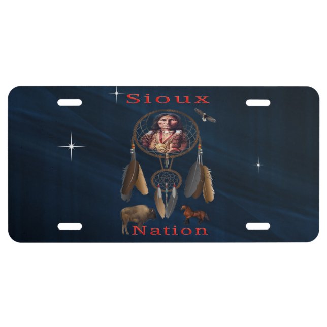 Sioux Nation mercnandise License Plate (Front)