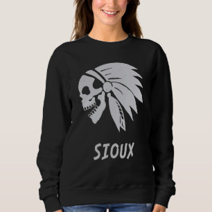 Sioux Native American Indian Born Freedom Evil Sku Sweatshirt