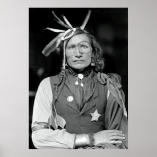 SIOUX WARRIOR IRON WHITE MAN c. 1900 Poster
