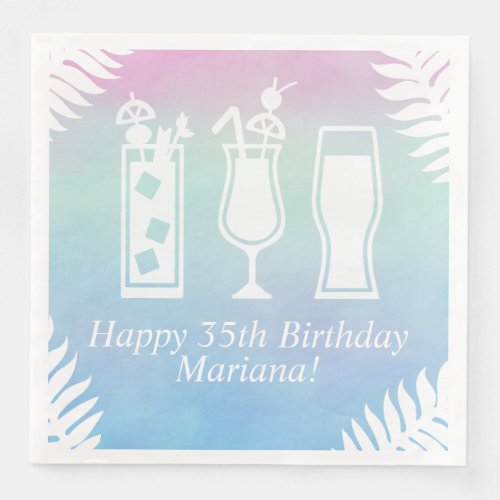 Sip and Dip Pool Party Birthday Party Paper Dinner Napkins