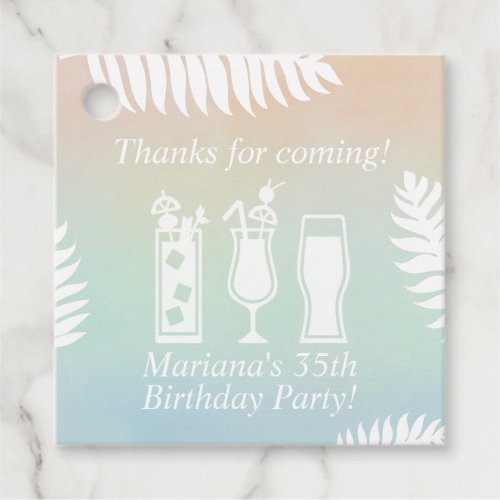 Sip and Dip Pool Party Favors Favor Tags