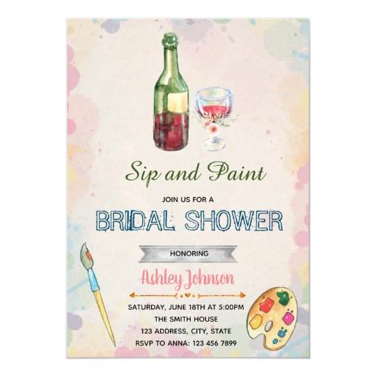 sip and paint invitation template free