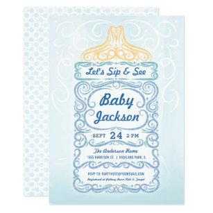 baby bottle invitations zazzle