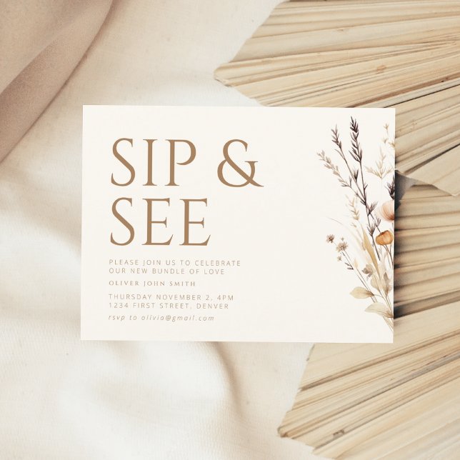 Sip and See Baby Shower Invite (Creator Uploaded)