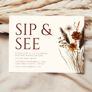 Sip and See Baby Shower Invite