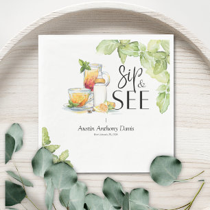 Sip and See Meet The Baby Napkins